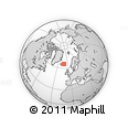 Outline Map of the Area around 65° 38' 11" N, 12° 40' 30" W, rectangular outline