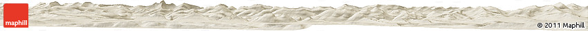 Shaded Relief Horizon Map of the Area around 65° 38' 11" N, 141° 10' 30" E