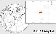 Blank Location Map of the area around 65° 38' 11" N, 142° 52' 30" E