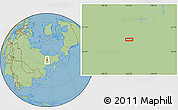 Savanna Style Location Map of the area around 65° 38' 11" N, 142° 52' 30" E