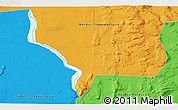 Political 3D Map of the area around 65° 38' 11" N, 16° 4' 29" W