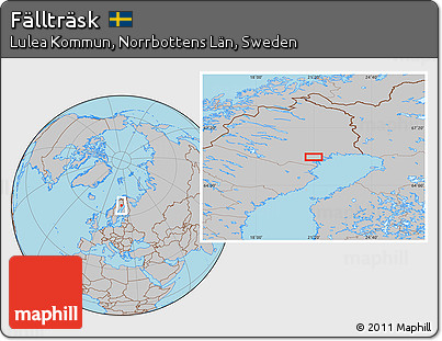 Gray Location Map of Fällträsk