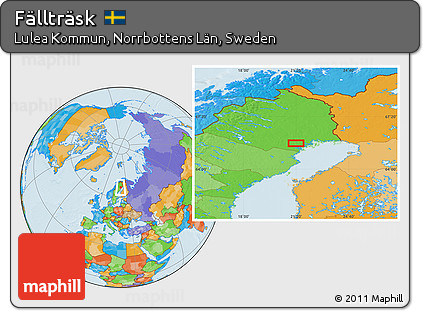 Political Location Map of Fällträsk
