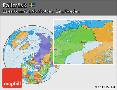 Political Location Map of Fällträsk