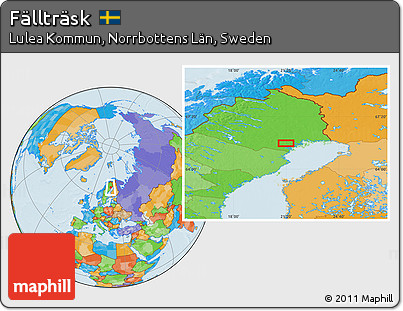 Political Location Map of Fällträsk