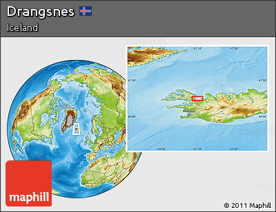 Physical Location Map of Drangsnes