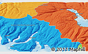 Political 3D Map of Kinnarstaðir