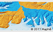Political 3D Map of the area around 65° 38' 11" N, 22° 52' 30" W