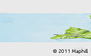 Physical Panoramic Map of the area around 65° 38' 11" N, 24° 34' 30" W