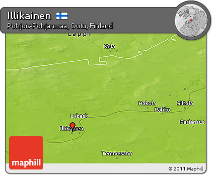 Physical Panoramic Map of Illikainen