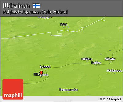 Physical Panoramic Map of Illikainen