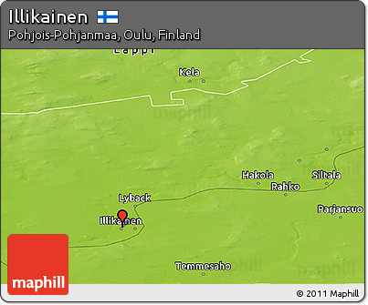Physical Panoramic Map of Illikainen