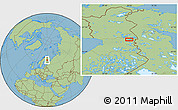 Savanna Style Location Map of the area around 65° 38' 11" N, 28° 58' 30" E