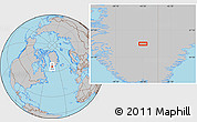 Gray Location Map of the area around 65° 38' 11" N, 45° 49' 30" W