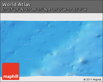 Physical 3D Map of the Area around 65° 38' 11" N, 4° 10' 30" W