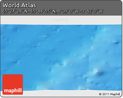 Physical 3D Map of the Area around 65° 38' 11" N, 4° 10' 30" W