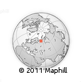 Outline Map of the Area around 65° 38' 11" N, 50° 13' 30" E, rectangular outline