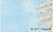 Shaded Relief Map of the area around 65° 38' 11" N, 53° 28' 30" W