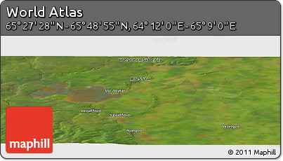 Satellite Panoramic Map of the Area around 65° 38' 11" N, 64° 40' 30" E