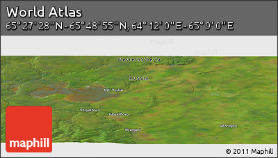 Satellite Panoramic Map of the Area around 65° 38' 11" N, 64° 40' 30" E