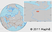 Gray Location Map of the area around 65° 38' 11" N, 68° 4' 29" E