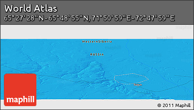 Political Panoramic Map of the Area around 65° 38' 11" N, 72° 19' 29" E
