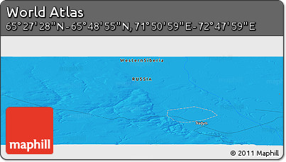 Political Panoramic Map of the Area around 65° 38' 11" N, 72° 19' 29" E