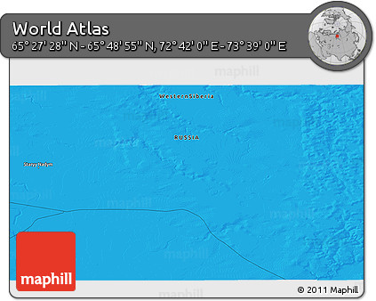 Political 3D Map of the Area around 65° 38' 11" N, 73° 10' 30" E