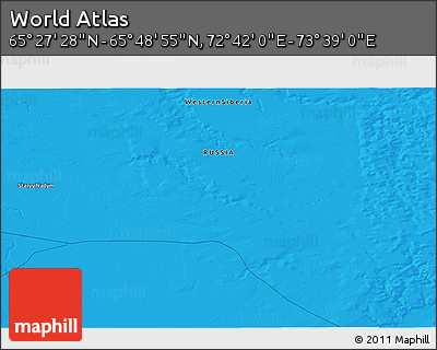 Political 3D Map of the Area around 65° 38' 11" N, 73° 10' 30" E
