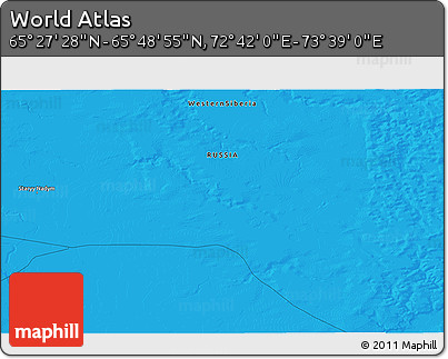 Political 3D Map of the Area around 65° 38' 11" N, 73° 10' 30" E