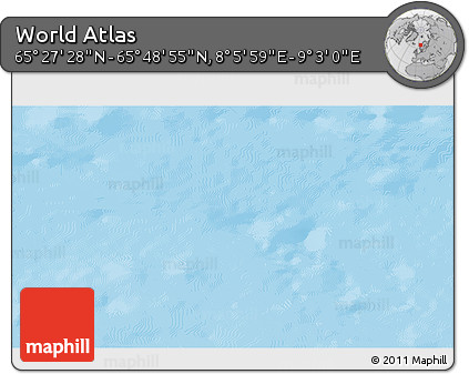 Physical 3D Map of the Area around 65° 38' 11" N, 8° 34' 29" E