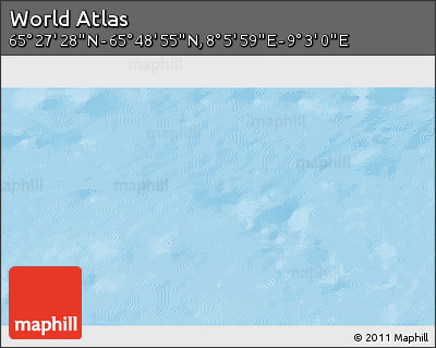 Physical 3D Map of the Area around 65° 38' 11" N, 8° 34' 29" E