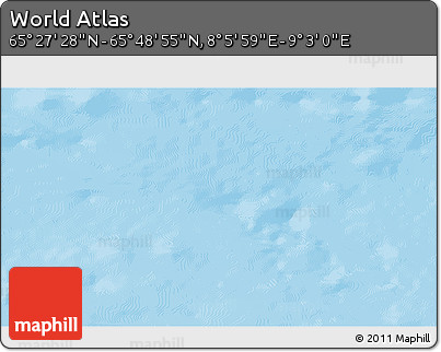 Physical 3D Map of the Area around 65° 38' 11" N, 8° 34' 29" E