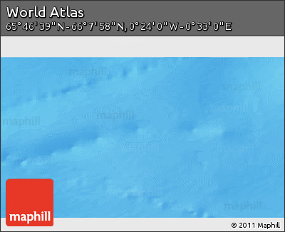 Physical 3D Map of the Area around 65° 57' 19" N, 0° 4' 30" E
