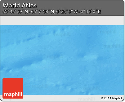 Physical 3D Map of the Area around 65° 57' 19" N, 0° 4' 30" E