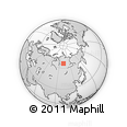 Outline Map of the Area around 65° 57' 19" N, 101° 13' 29" E, rectangular outline