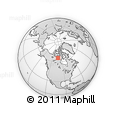 Outline Map of the Area around 65° 57' 19" N, 101° 55' 30" W, rectangular outline