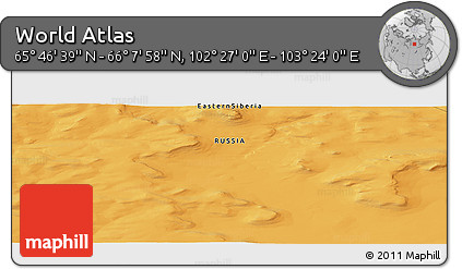 Political Panoramic Map of the Area around 65° 57' 19" N, 102° 55' 30" E