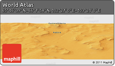 Political Panoramic Map of the Area around 65° 57' 19" N, 102° 55' 30" E