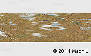 Satellite Panoramic Map of the area around 65° 57' 19" N, 106° 10' 30" W