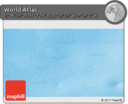 Physical 3D Map of the Area around 65° 57' 19" N, 10° 7' 30" W