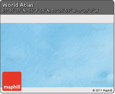 Physical 3D Map of the Area around 65° 57' 19" N, 10° 7' 30" W