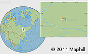 Savanna Style Location Map of the area around 65° 57' 19" N, 129° 16' 30" E