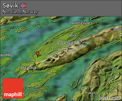 Satellite 3D Map of Søvik