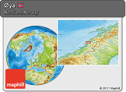Physical Location Map of Øya