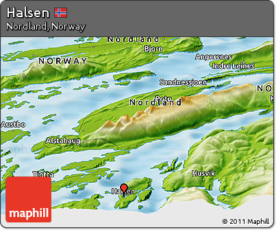 Physical Panoramic Map of Halsen