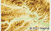 Physical Map of the area around 65° 57' 19" N, 142° 1' 30" E