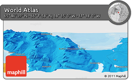 Political Panoramic Map of the Area around 65° 57' 19" N, 17° 46' 29" W