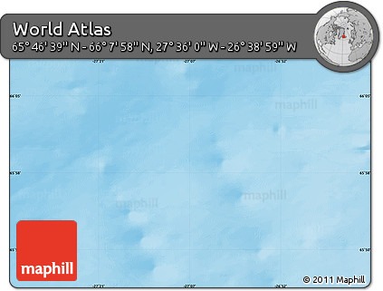 Shaded Relief Map of the Area around 65° 57' 19" N, 27° 7' 30" W