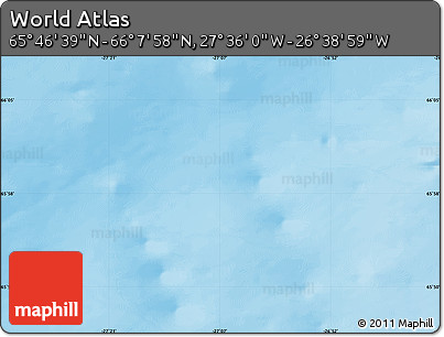Shaded Relief Map of the Area around 65° 57' 19" N, 27° 7' 30" W